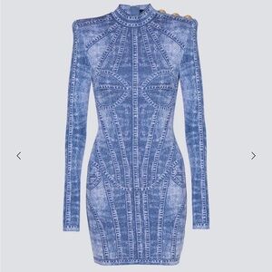 Balmain Blue Blue Denim effect  Dress